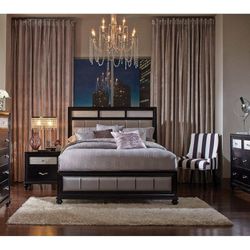 Barzini Black 5pc California King Bedroom Set

