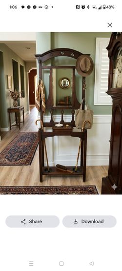 Vintage Mahogany/Oak Hall Tree – Excellent Conditio