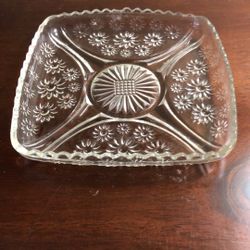 Square Daisy Print Relish Dish (VJ)