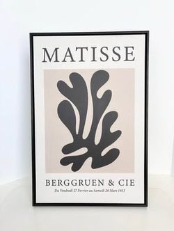 16x24 Matisse Print on Canvas in Faux Wood Floating Frame | Wall Art