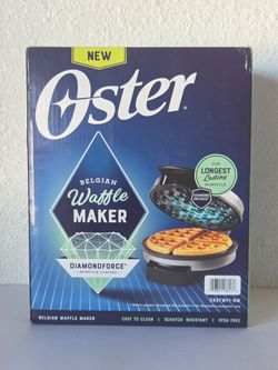 Oster DiamondForce Belgian Waffle Maker With Nonstick Plates CKSTWF1-DM
