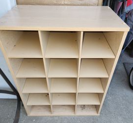 15-Cube Storage Shelf Unit organizer school home or office crafts