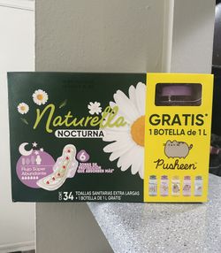 34 Night Pads And Pusheen Water Bottle (1Liter)