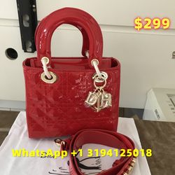 yes  Christian Lady Dior Large Patent Leather Cannage Top Handle Bag  Christian Lady Dior Large Patent Leather Cannage Top Handle Bag w Shoulder Strap
