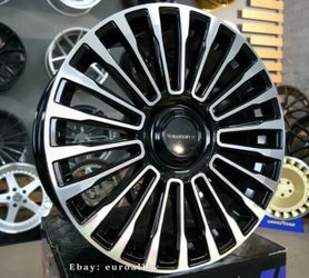 24'' Black Machine Wheels with Tires fit Land Rover Range Rover Mansory Style