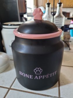 Ceramic Dog Treat Jar