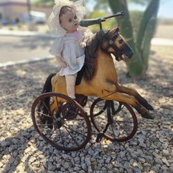 1900s Wood Brass And Horse Hair 
