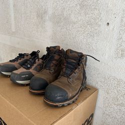 Sketchers And Timberland # 11 Steel Toe Shoes Almost New
