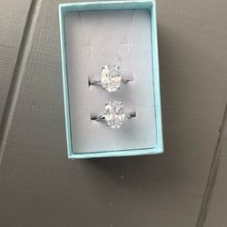 5 Carats Zirconia Oval Ring Size 8 925