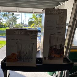 Decanter And iced Pail And Ice Tong