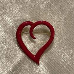 Heart Shaped Enamel Pin Brooch 