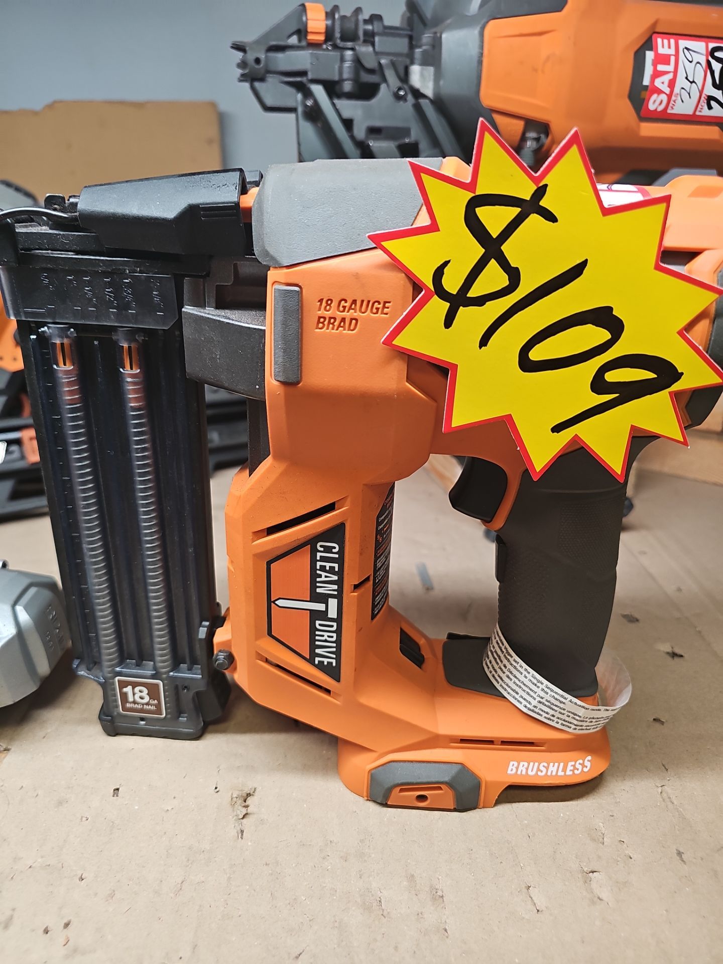 Ridgid 18g 18v finish nailer