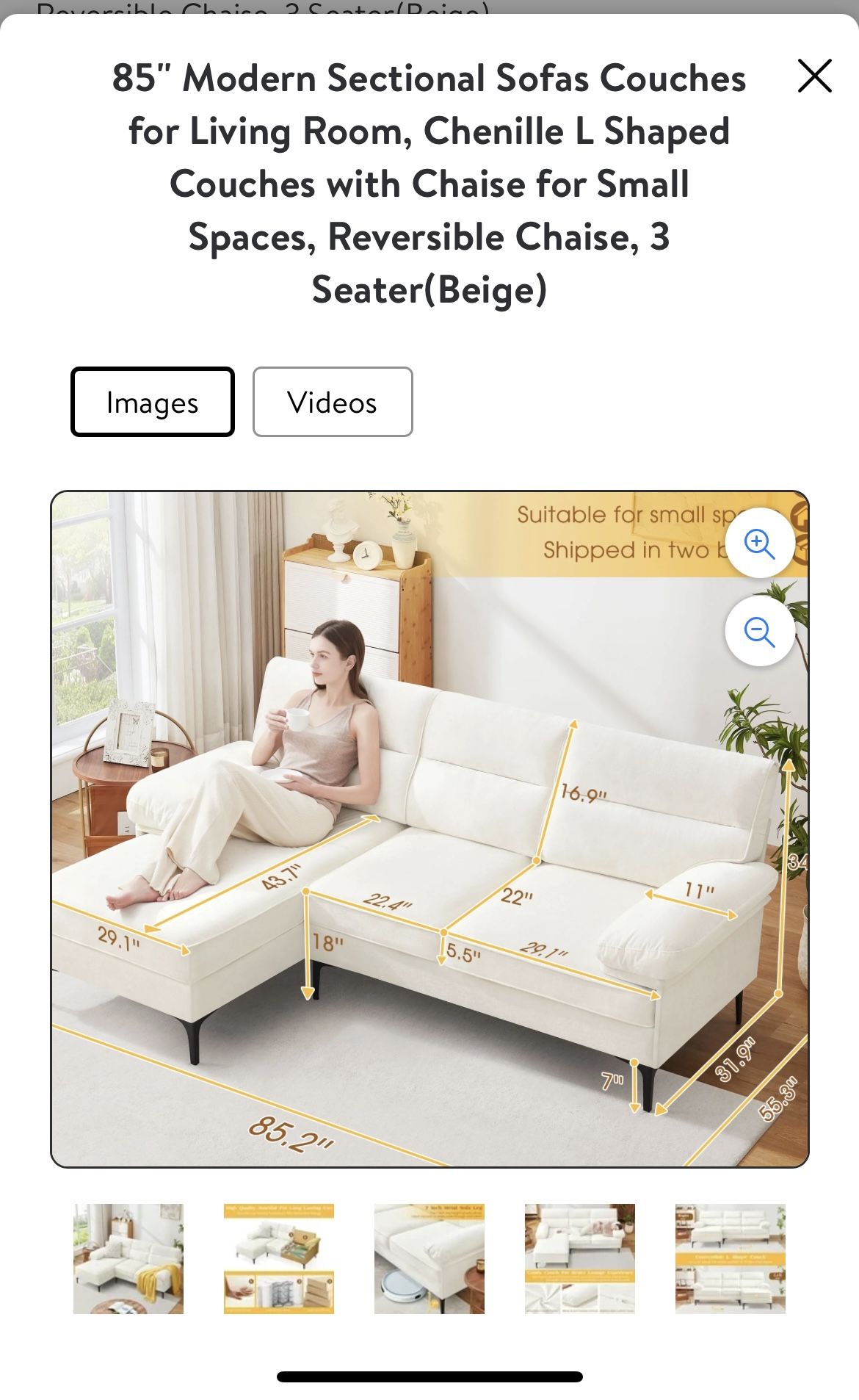White Couch For Sale!