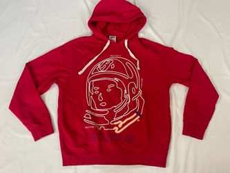 Billionaire Boys Club BBC Red Astronaut Graphic Pullover Hoodie Streetwear Red L