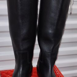 Black Leather Boots (Size 7 1/2)