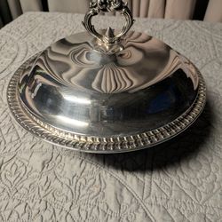 Vintage silver plate casserole dish