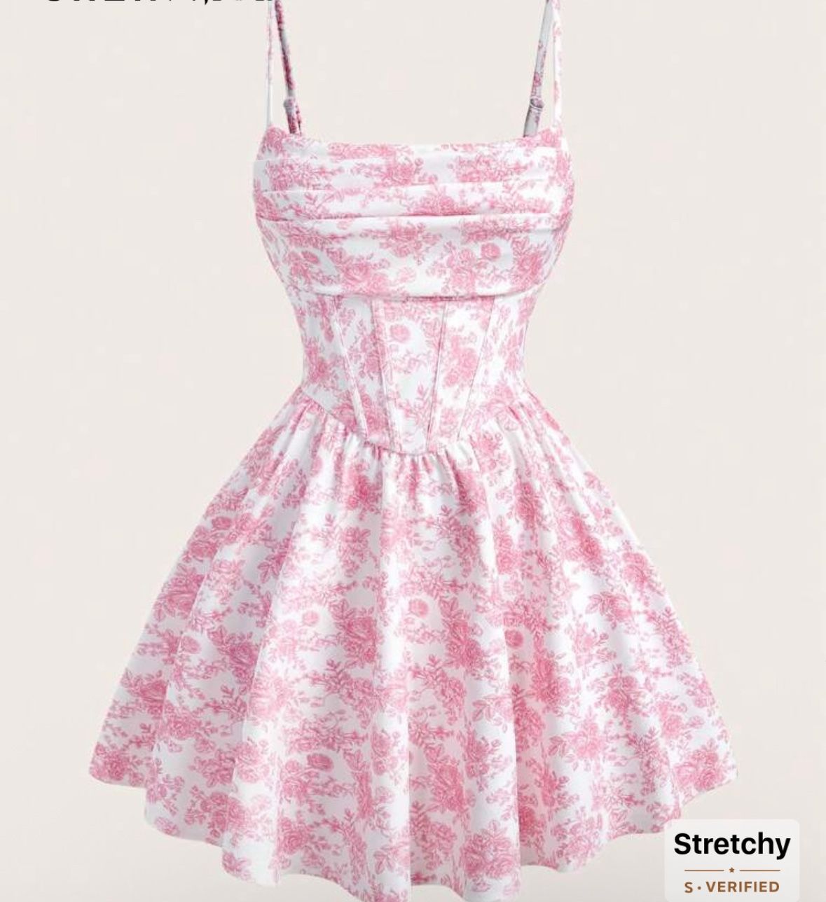 Pink And White Flower Dress