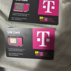 2 New Sim Cards 