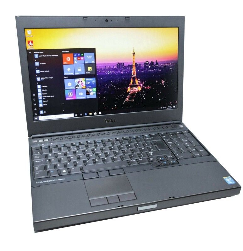 High Speed Dell Precision 16" Laptop Intel Core i7-4810MQ 16 GB RAM 500 GB HD 4K 3840x2160 LCD Webcam ATI R9 M200X Graphics Windows Pro 64 Bit OS