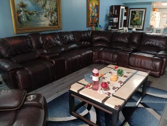 Leather sectional catch