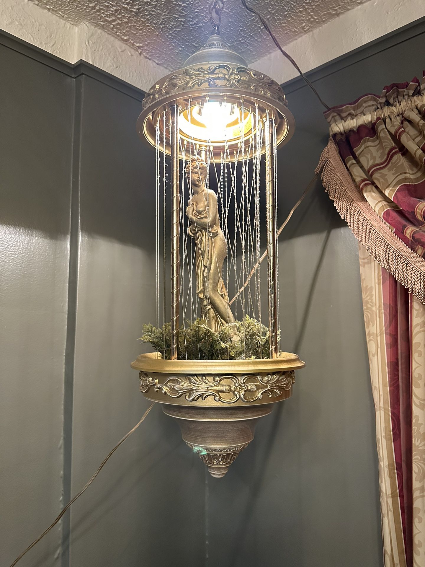 Vintage Creators Inc Green Goddess Oil Rain Lamp 
