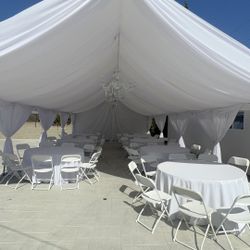 Tent With Draping Available