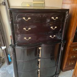 Antique French 2 Piece Dresser 