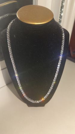 Mossenite tennis chain 22 inch 5mm