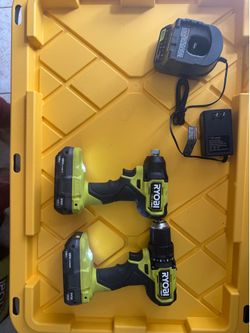 Ryobi One+ HP Brushless Impact Driver and Brushless Drill with Two Batteries