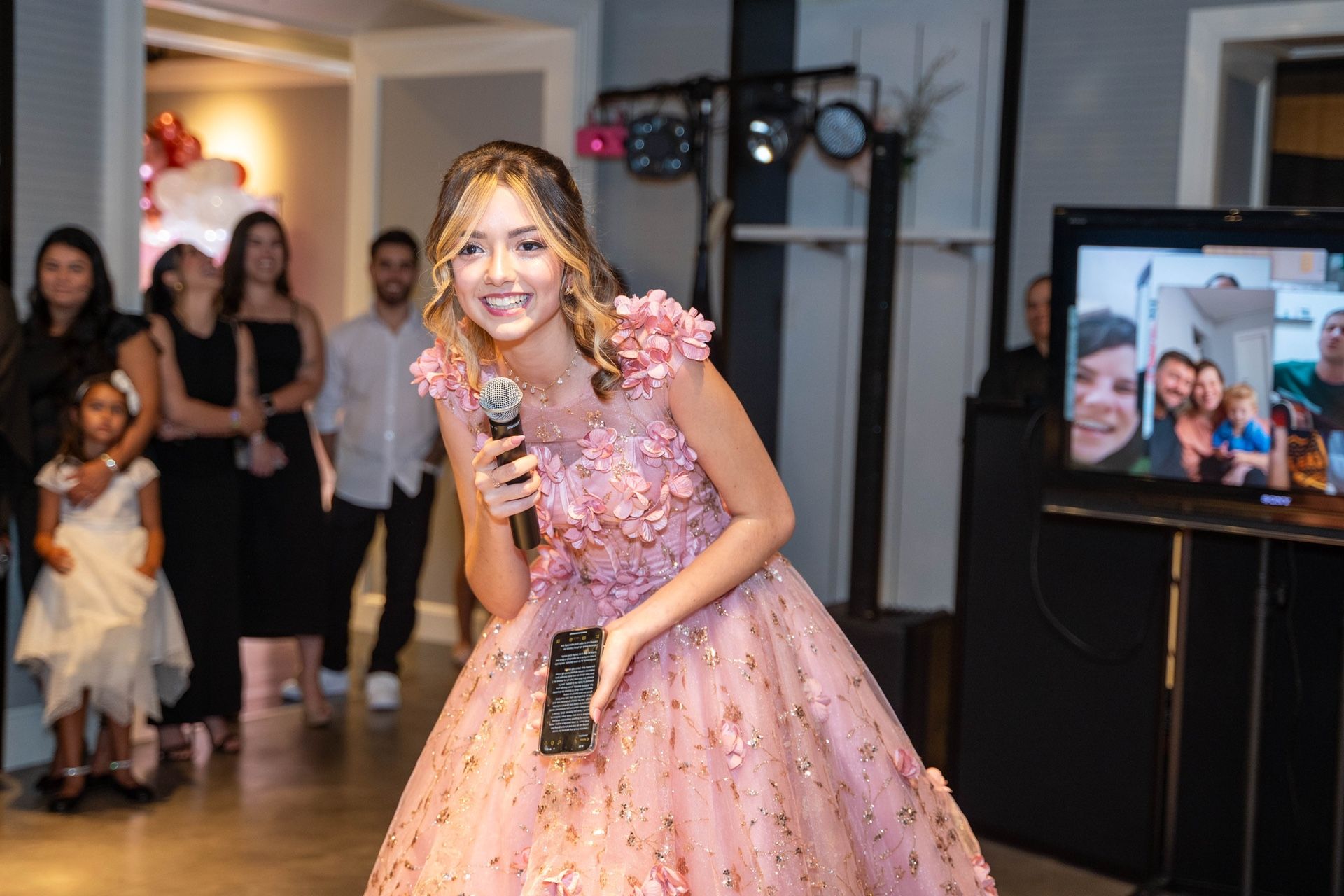 Sweet 16 Pink and Gold Dress