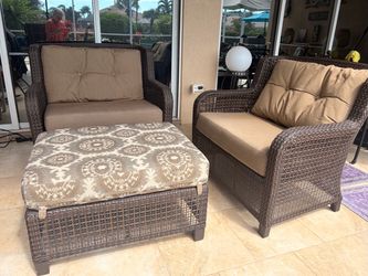 Outdoor Loveseats and Hassock