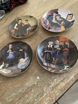 Norman Rockwell collector plates. Read description thank you for details and location.