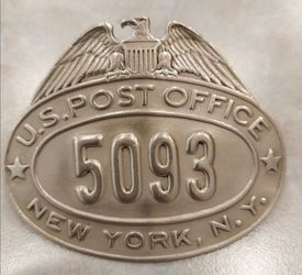 USPS Badge NY Collectible FREE SHIPPING