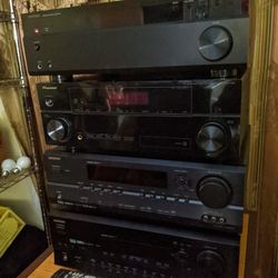 Four Receivers 2 Onkyo Remotes, 1 Pioneer HDMI, 1 Insignia Bluetooth