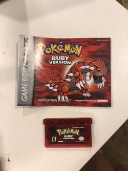 Pokémon Ruby Gameboy Advance With Manual AUTHENTIC SAVES