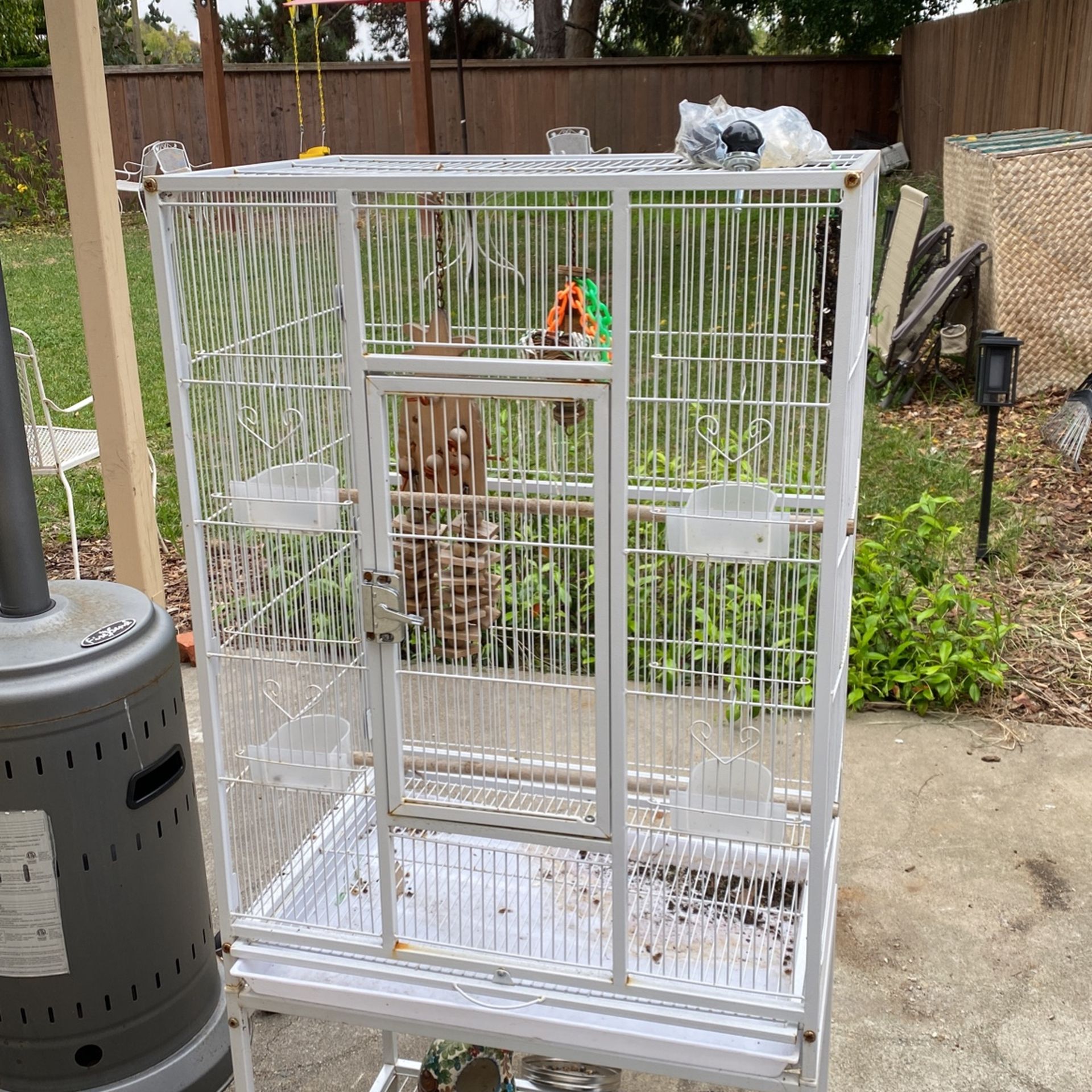 Bird Cage And Toys Included 