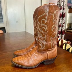 Nocona Western Leather Brown Boots Size 9.5