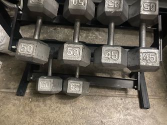 Dumbbells weigth 2.35.2.40-2-45-2-50-2-60 and rack