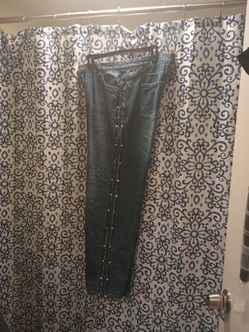Jeans with rhinestones on the side of them '70s look size 10