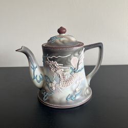 Vintage Japanese Dragonware Moriage Teapot Hand Painted Dragon 1950s