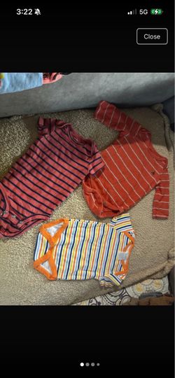 Baby Onesie Bundle – 3 Striped Bodysuits