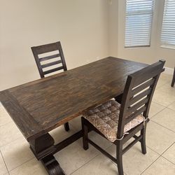 Rustic wooden farmhouse style table