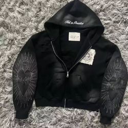 Hell In Paradise Black Zip Up Hoodie