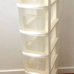 Clear view plastic small 6 drawer tower