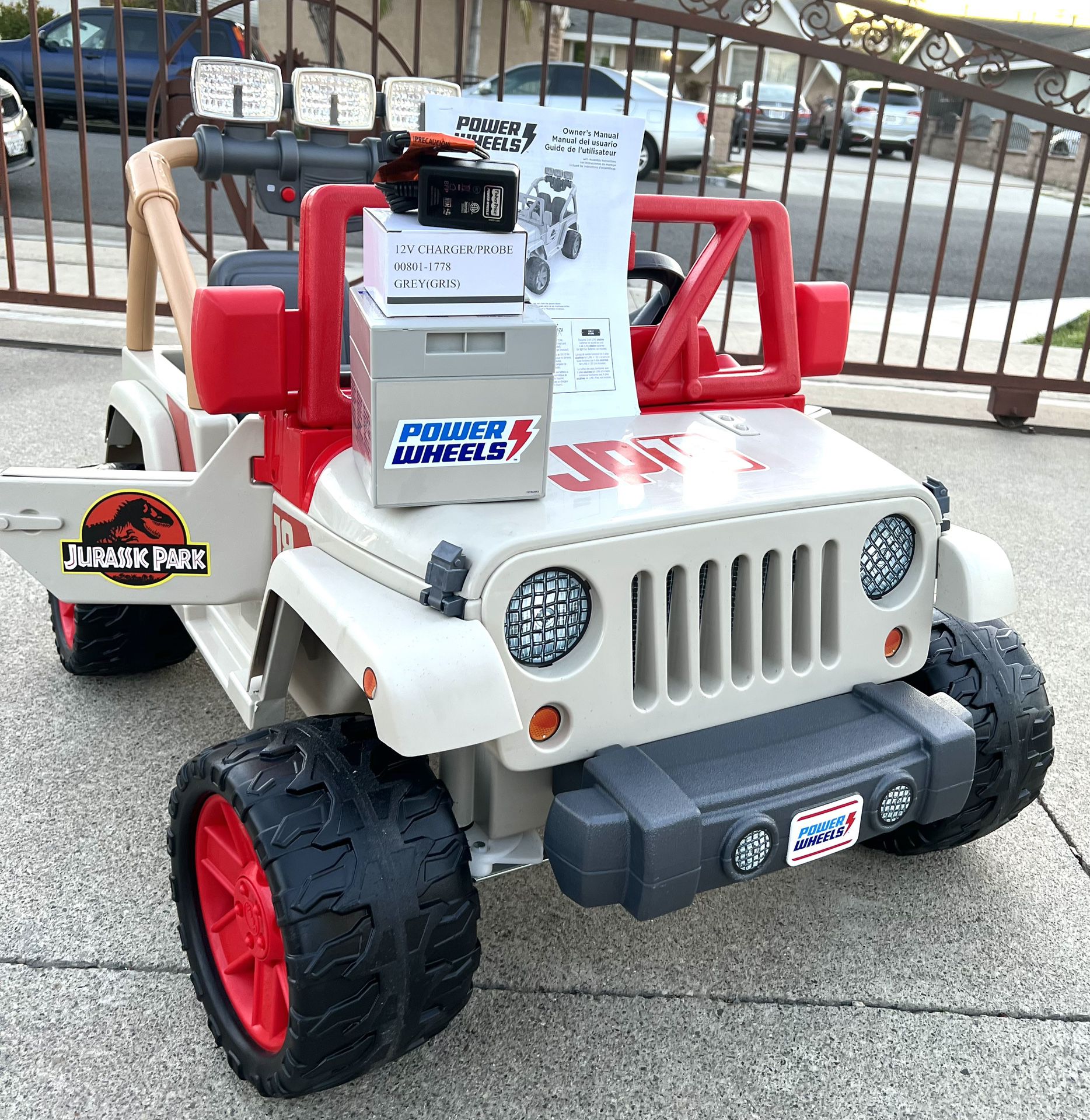 Jurassic Park Jeep Wrangler 12volt Electric Kid Ride On Car Power Wheels  for Sale in Irvine, CA - OfferUp