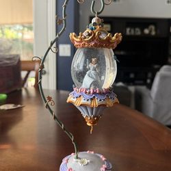 Vintage Disney Cinderella Glitter Hanging Snow Globe