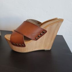 Womens Brown Wedge Heels