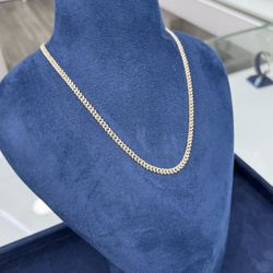 Chain Cubanlink 10k Gold Diamonds Real 