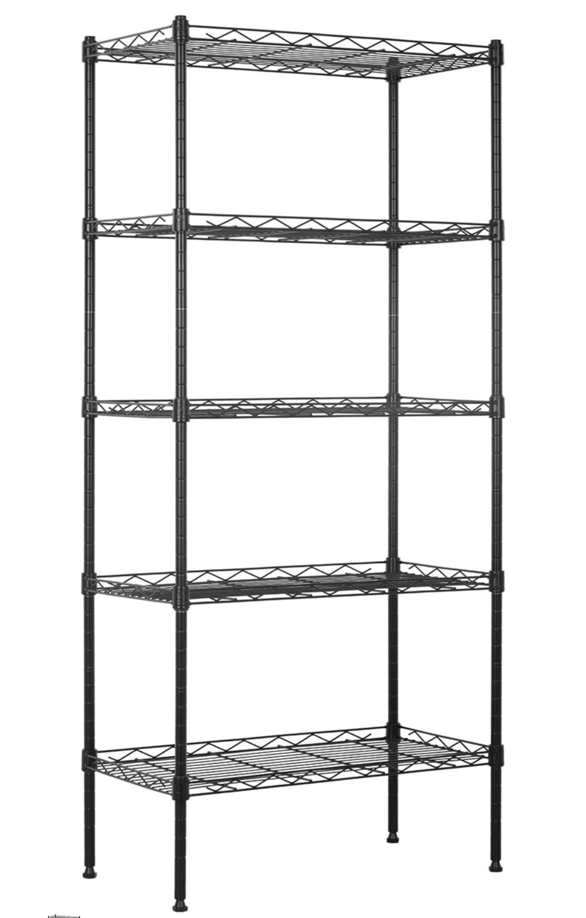 Black Metal Storage Shelves
