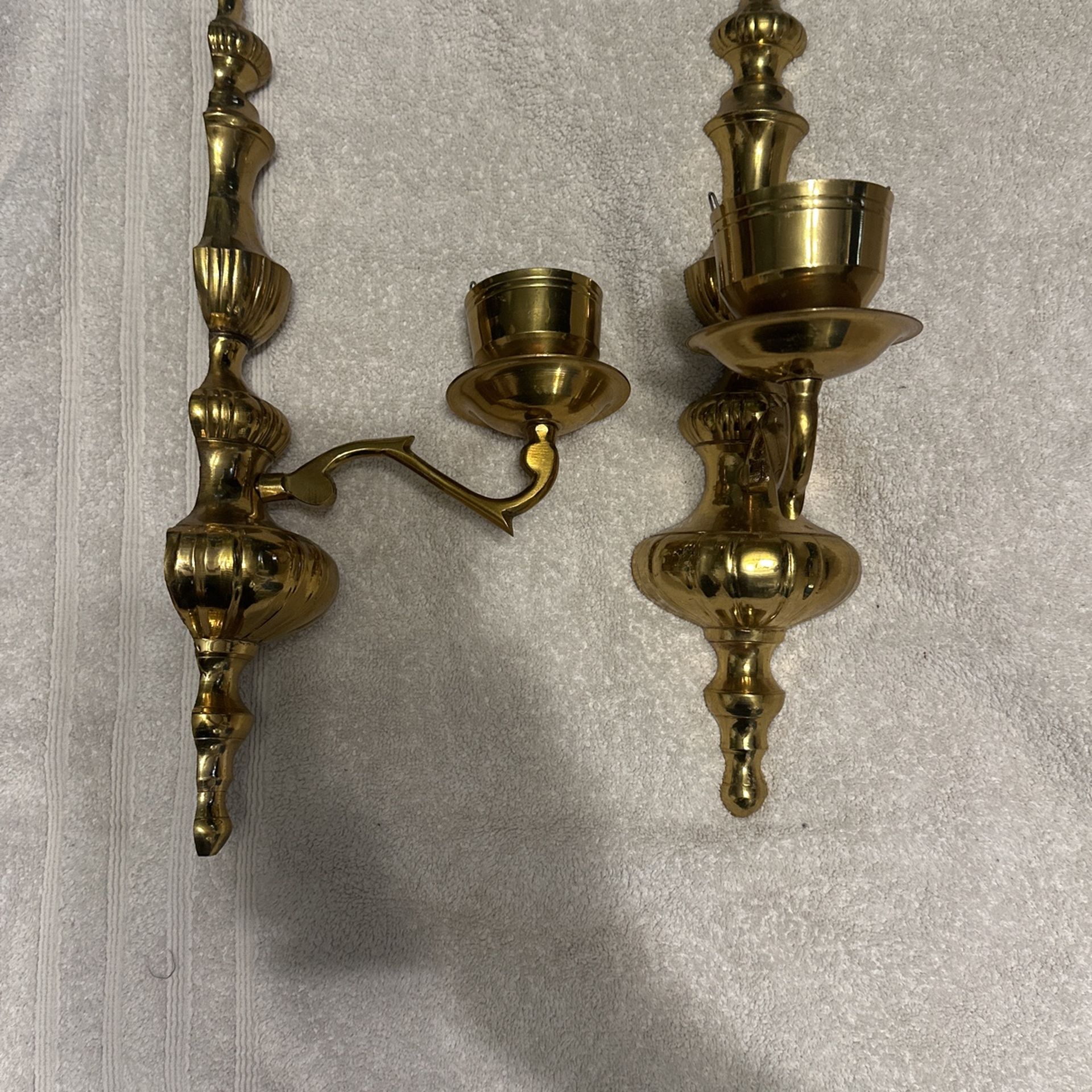 Solid Brass While Candle Holders